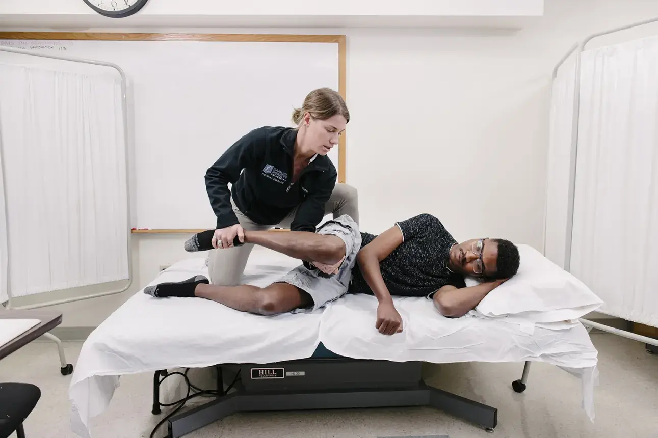 Physical Therapy students in lab