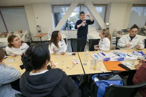 nursing students in class