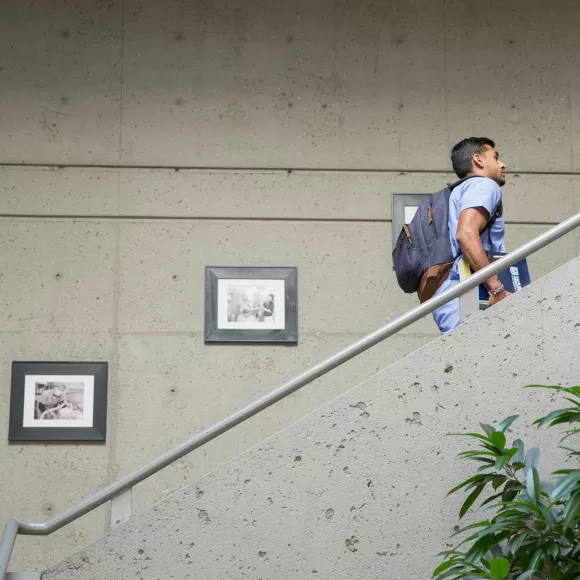 Student in Health Education Center