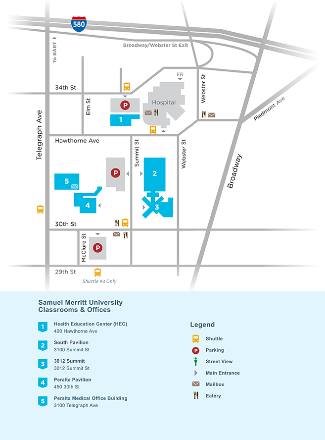 Oakland Campus Map