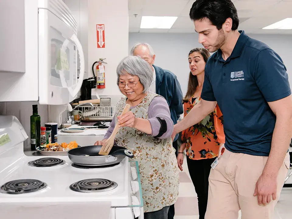 Occupational Therapist helping adult