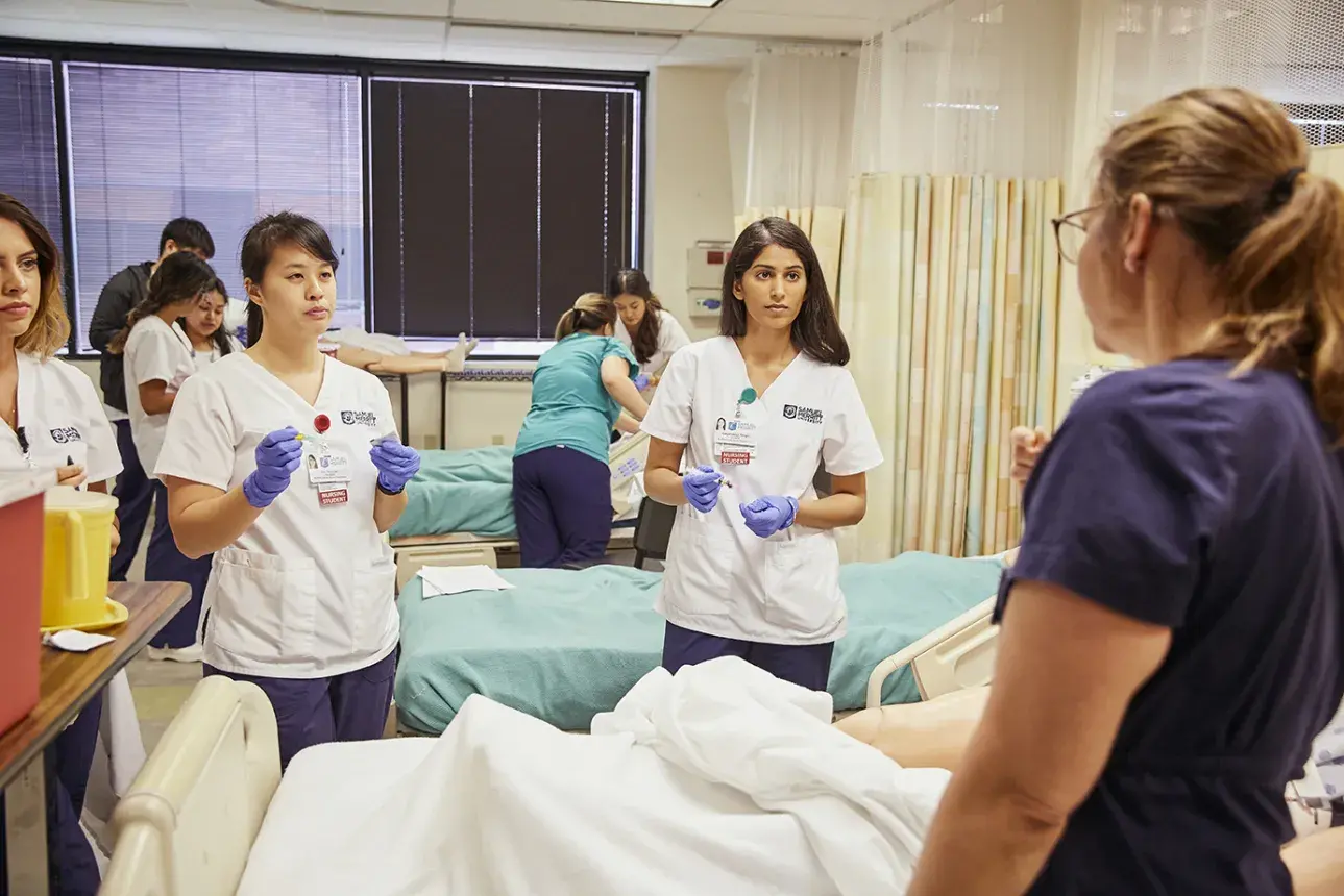 Students in Sacramento Skills Lab