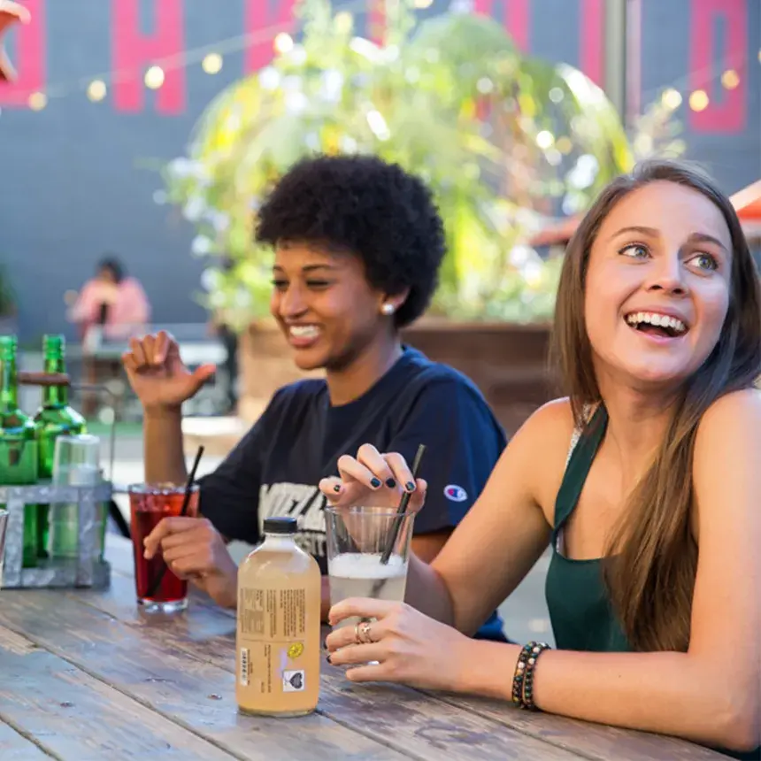 students having drinks