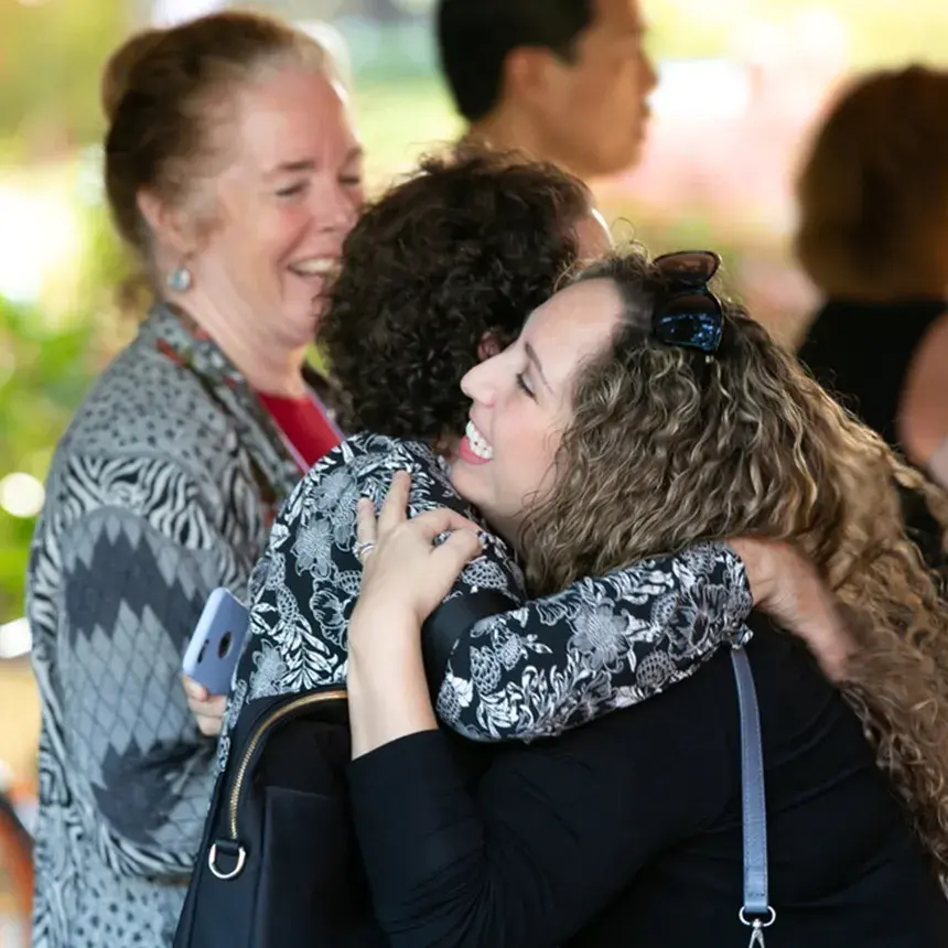 Women hugging