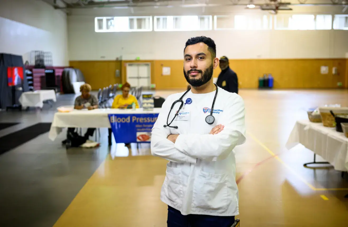 Student at Allen Temple for Hypertension and Wellness Sunday