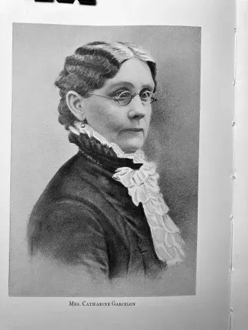 Black and white photos of Catherine Merritt-Garcelon, Samuel Merritt's sister.