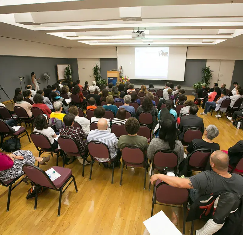 Attendees in Bechtel Room Event