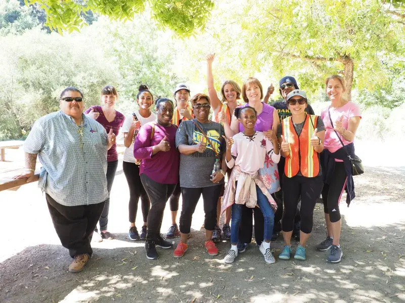Student and community members after completing walking program