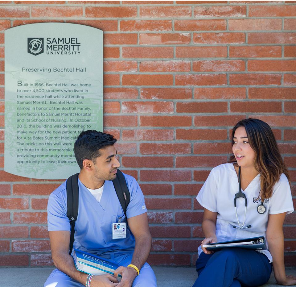 Students outside of Health Education Center