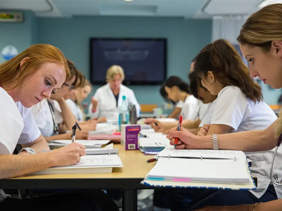 Student studying